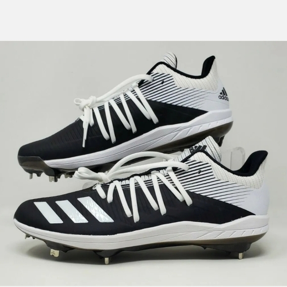Adidas Afterburner 6 Baseball Cleats Metal Black White Men’s Size Multi DB3433 - Picture 2 of 13